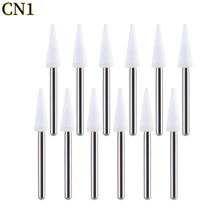 3 Boxes Dental Polishing Stones FG Burs - Flame, Cone & Round Shape White Stone Polisher for Metal, Resin, Porcelain - For Denti