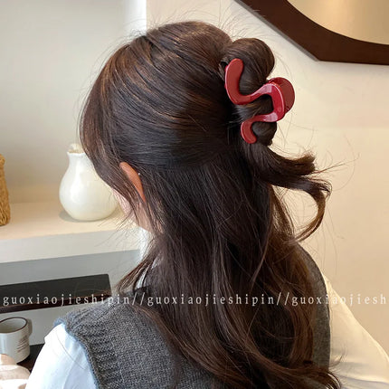 Simple Irregular Hair Catch Clip Shark Clip Women's Premium 2026 New Hairpin Back Head Hair Accessories Hairpin Elegant