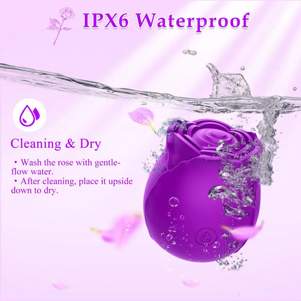 Simulation Rose Vibrator Women Sex Toys G-Spot Clitoral Nipple Stimulator ﻿There are 10 Sucking and Vibration Modes Couple Toys