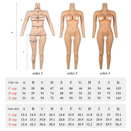KUMIHO 1/4/6/8TH GEN One Piece Cosplay Silicone Bodysuit  Sissy Fake Vagina Breast Forms Fake Boob For Transgender Drag Queen