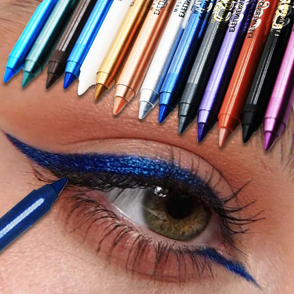 Pearlescent Matte Long-lasting Eye Liner Pencil Waterproof High Pigment Smooth Eyeliner Gel Pencil Women Eye Makeup Cosmetic