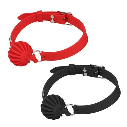 Adult Games Mouth Gag Silicone Ball Oral Fixation Mouth Gags Bondage Restraints Red Black Colors Sex Toys For Couple Ball Gag