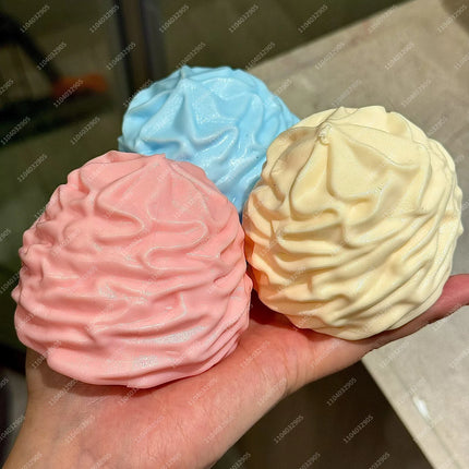 Crunchy Whipping Cream Stress Ball Squishy Toys Moldable Non-Bounce Squeeze Ball ASMR Sensory Anti Stress Fidget Toys for Adults