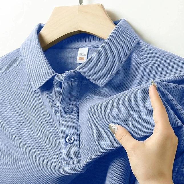 High Quality Breathable Men Women Polo Shirts Casual Solid Color Short Sleeve