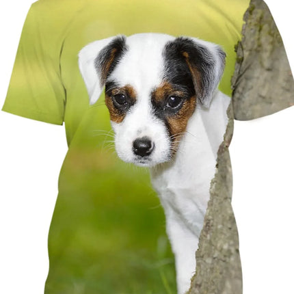 Men's T Shirts For Men Animal Dog Jack Russell Terrier Tee Anime Graphic Summer Unisex Adults' 3D Print Casual Oversized Tops