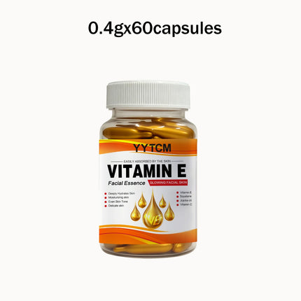 Vitamin E Deep Moisturizing Capsule Essence–Hydrates Smooths Skin. Formulated Squalane Vitamin 18/30/48/60/90/180 Capsules