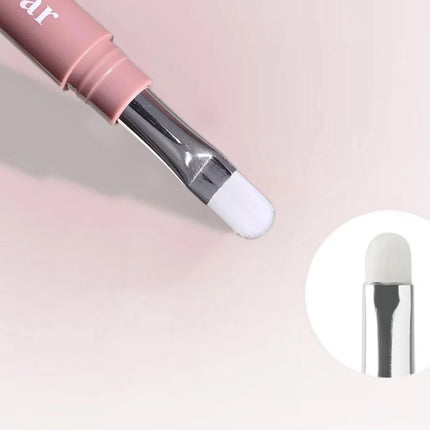 Double Ended Lying Silkworm Pencil 2 in1 Highlighter Nude Lower Eyelid Contour Aegyo-sal Eyeliner Makeup Stick with Detail Brush