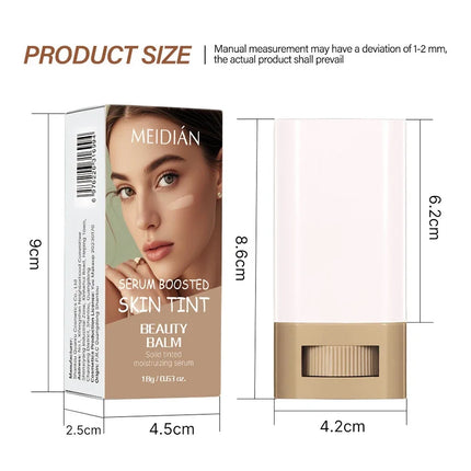 Bronze Foundation Stick Serum Boosted Skin Tint Silky Texture Moisturizing Coverage Concealer Base Even Skin Tone Makeup