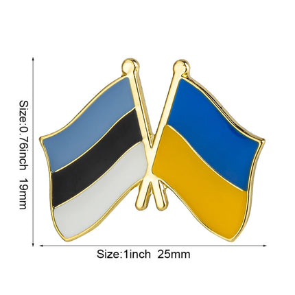 Estonia Flag Badge Brooch Natinal Lapel Pins Flag Lapel Pins Country Flag Badge