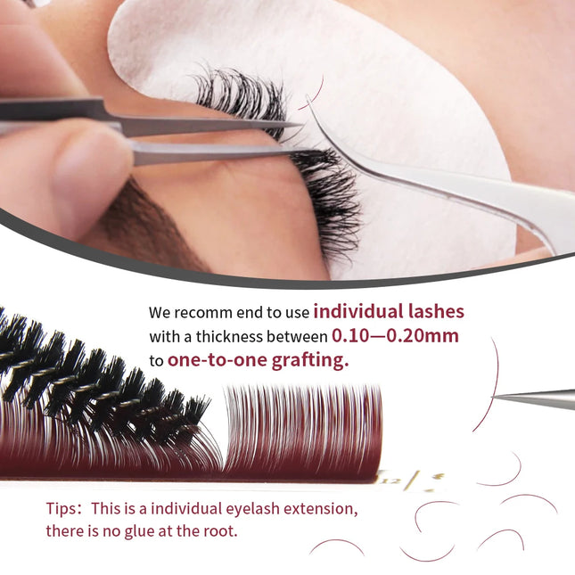 JEMEDO Colorful Individual Eyelashes Morandi Colored Lash Extensions Mix 8-15mm False Mink Lashes Extension for Makeup Wholesale