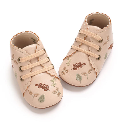 Spring and Summer New Baby Korean Version Flower Embroidered Princess Shoes For Women's Soft Soled Baby Walking Shoes