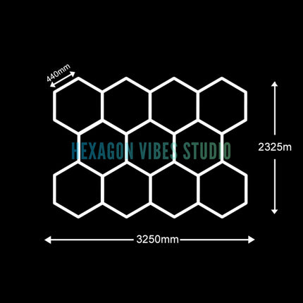 Garage Hexagon LED Light 50000H 6500K Ultra Bright for Home Gym Barbershop Car Detailing Bar Basement Workshop Ceiling Lighting