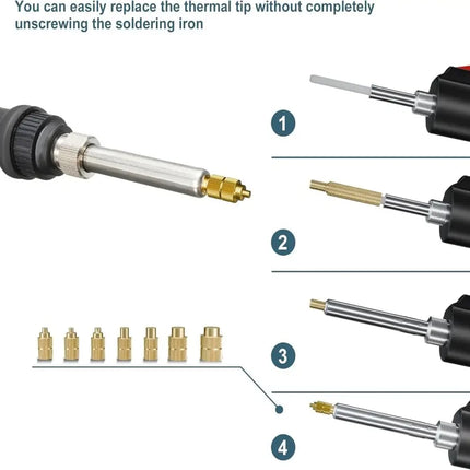 Heat Embedded Nuts Adaptors M2 M2.5 M3 M4 M5 M6 Head Insertion Tips Kit For 936 Soldering Iron Pen
