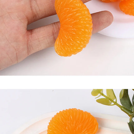 New Simulation Orange Petal Fruit Model Key Chain Creative Backpack Hanging Accessories Key Ring Party Gift