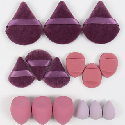 Multi Effect 15 Piece Set 3 Loose Powder Puffs&3 Mini Loose Powder Puffs&3 Medium-Sized Eggs&3 Mini Eggs&3 Air Cushions. Founda