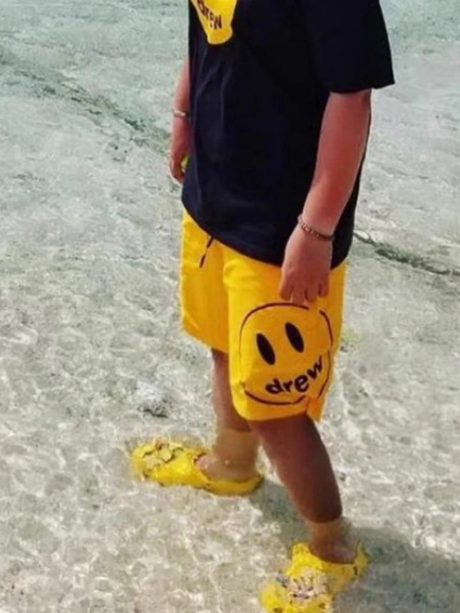 Drew House Hot Sale Men Crystal Shorts, Beach Shorts, Casual, Versatile, Trendy Brand-Name Printed Shorts