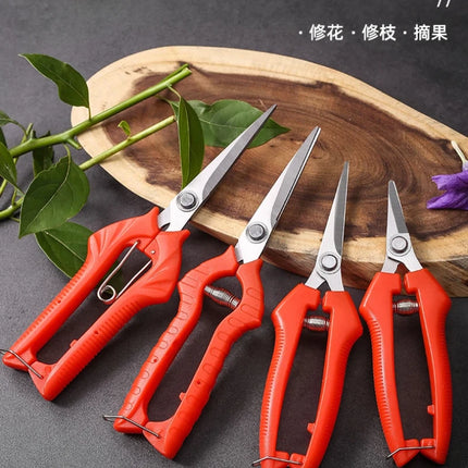 Pruning shears picking shears stainless steel straight blade anti slip handle gardening flowers bonsai orchard popular tools