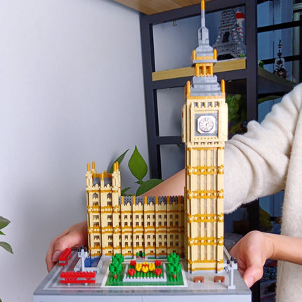 Knew Built Exquisite Paris Eiffel Tower Micro Mini Building Blocks Toys Set: LED Illuminated, Perfect Gift Illuminate Your World