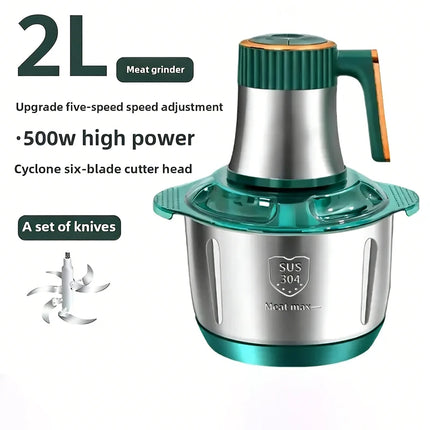 2L 3L 5L Electric Mincer Grinder 304 Stainless Steel Multifunctional Vegetable Slicer Chopper Meat Processor 220V EU Plug