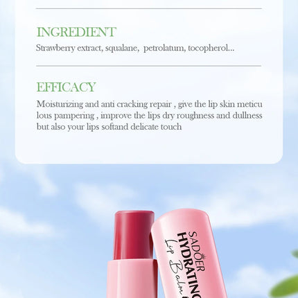 SADOER Fresh Fruit Lip Balm Moisturizing Anti Cracking Repair Nourishing Hydrating Lipstick Beauty Skin Care