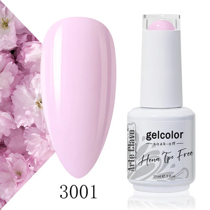 Arte Clavo Red Color Series Nail Polish UV Soak Off Varnish 15ml Manicure Nail Art Long-lasting Hema Tpo Free Gel Nail Polish