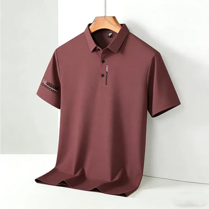 2026 Men's Short Sleeve Polo Shirt with Letter Print Casual Business Daily Top