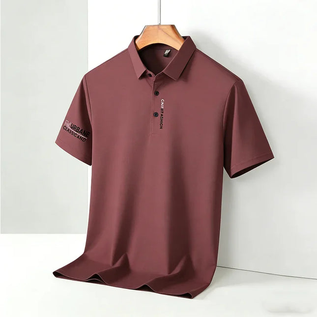 2026 Men's  Short Sleeve Polo Shirt with Letter Print Casual Business Daily Top