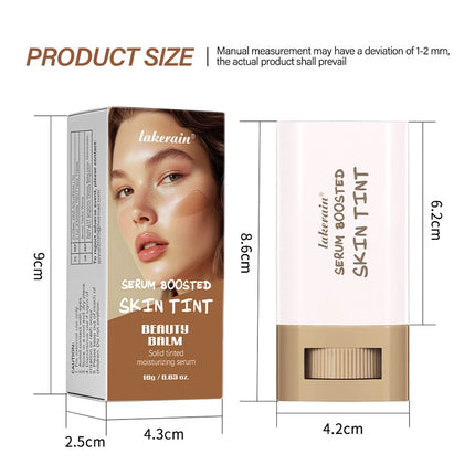 Skin Tint Foundation Stick 6 Colors Balm Serum Boosted Smooth Plumper Hight Coverage Travel Bronze Foundation Stick Makeup