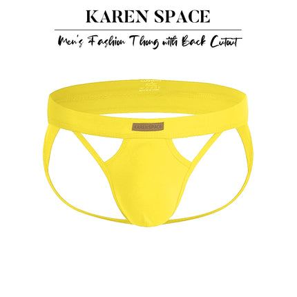 Men's Sexy Backless Breathable Thong Jockstrap Panties Jock Strap Briefs Comfortable Male Lingerie Underpants