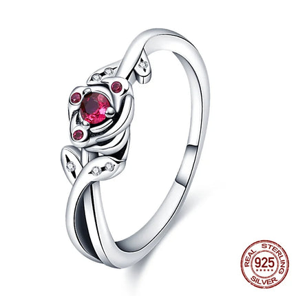 925 Sterling Silver Sun And Moon Crown Love Princess Zircon Oxide Enamel Heart Love Rings Fashion Jewelry For Women Gifts New in