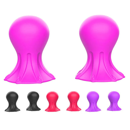 Colorful Silicone Nipple Suckers Set Soft Suction Cup Breast Teaser Sensual Nipple Stimulation Sexual Toy for Couples