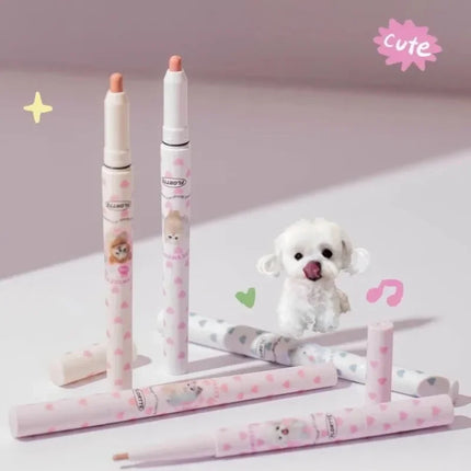 FLORTTE Dual-ended Lip Liner Pencil Natural Matte Cute Animals Nude Lipstick Pen Long Lasting Lip Gloss Korean Cosmetic Make Up