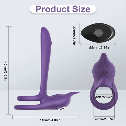 Couple Vibrating Cock Rings Wireless Remote Penis Ring Vibrator Vagina Stimulator Sex Toys For Men Delay Ejaculation Penisring