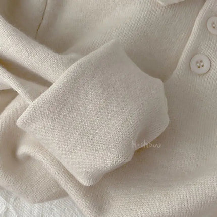 Boys And Girls Sweater Baby Children's Bottoming Shirt 2026 Spring And Autumn New All-match Polo Small Lapel Sweater