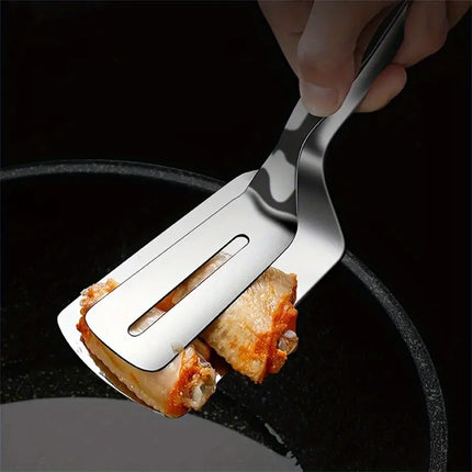 1/3pc Stainless Steel Spatula with Clamp Picnic BBQ Clip Tong Multifunctional Cooking Tool For Frying Fish Steak Kitchen Utensil