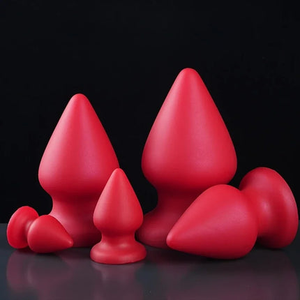 S-XXXL Huge Anal Plug Liquid Silicone Soft Conical Butt Plug Big Anal Dildos for Women Men G-spot /prostate Massage 18+ Sex Toys