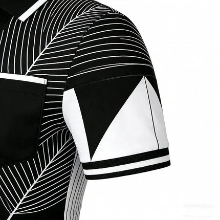 Men's Short Sleeve Shirt Breathable Digital Printing Pattern Polyester 100% Summer Casual Color Men's Clothing Comfortable