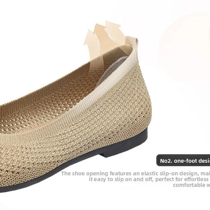 2025 Spring Breathable Mesh Flats Shoes for Women Comfortable Slip on Casual Shoes Woman Lightweight Soft Bottom Loafers