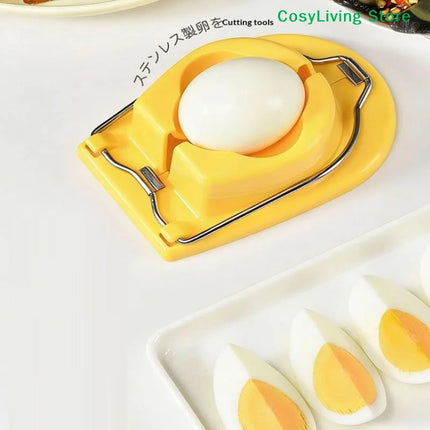 [CL]Handheld Boiled Egg Slicer Labor-saving Rust Resistant Songhua Eggs Divider Efficient Two Cutters Egg Cutter Home[CL]
