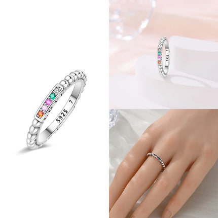 Original Romantic Heart-shaped White Zircon Shell Bowknot Rings 925 Sterling Silver  Women Jewelry Valentine's Day Birthday Gift