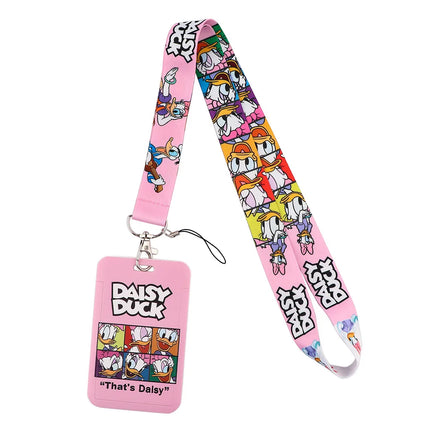 Mickey mouse Neck Keychain Necklace Webbings Ribbons Anime Cartoon Neck Strap Lanyard ID badge Holder Keychain Lanyards kids