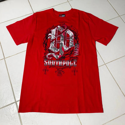 American 2000s Street Affliction New Men Tops Gothic Retro Printed Oversize T-shirt couple Hip Hop Harajuku Punk Short Sleeves