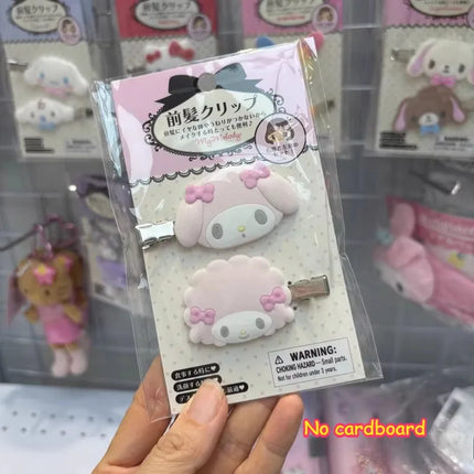Kawaii Sugarbunnies Hairpin Cartoon Kuromi My Melody Sweet Girl Bangs Side Clip Creative Cinnamoroll Hair Clips Christmas Gifts