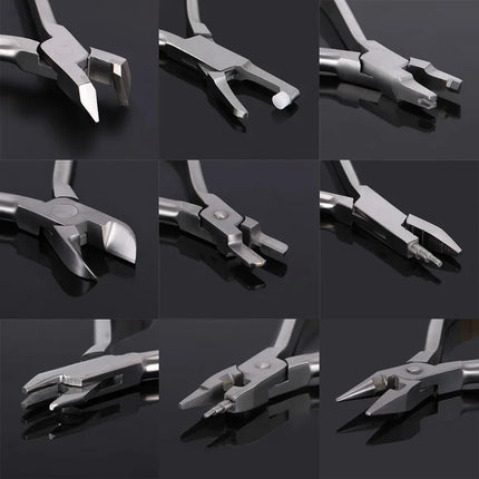 Dental Orthodontic Instruments Lingual Wire NiTi Cinch Back Plier Needle Holder End Cutting Pliers for Braces Adjustment Repair