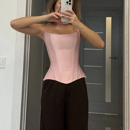 SIsterlinda Chic Irregular Satin Tank Top Women Sexy Low-Cut Sleeveless Patchwork Midnight Party Clubwear Classic Stretch Vest