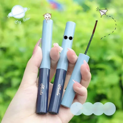 Silver Silk Fiber Matte Mascara Makeup Ultra-Fine Brush Lengthens Eyelashes Waterproof Fast Dry Eyelash Extension Mascara Makeup