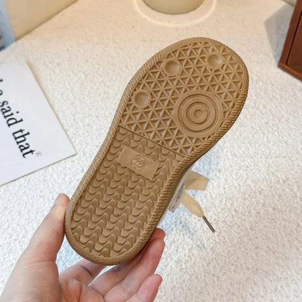 PU Leather Sport Shoes For Children Korean Style Teenager Kid's Sneakers Waterproof Outdoor Girl's Tennis Footwear Casual Shoes