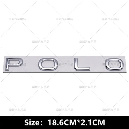 3D Metal Rear Trunk Sticker Car Styling Auto Body Side Fender Badge For Volkswagen VW Polo Letters Emblem Logo Decal Accessories