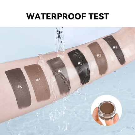 6Color Matte Black Wild Eyebrow Cream 3D Natural Tint Eyebrow Enhancers Gel Wax Waterproof Long Lasting Eye Makeup Cosmetic Tool