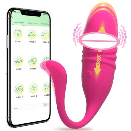APP Control Vibrator G Spot Clitoris Stimulator Massager Female Wireless Telescopic Vibrating Egg Masturbator Sex Toys for Women